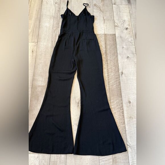 Abercrombie & Fitch Black Flare Leg Jumpsuit - Picture 4 of 6